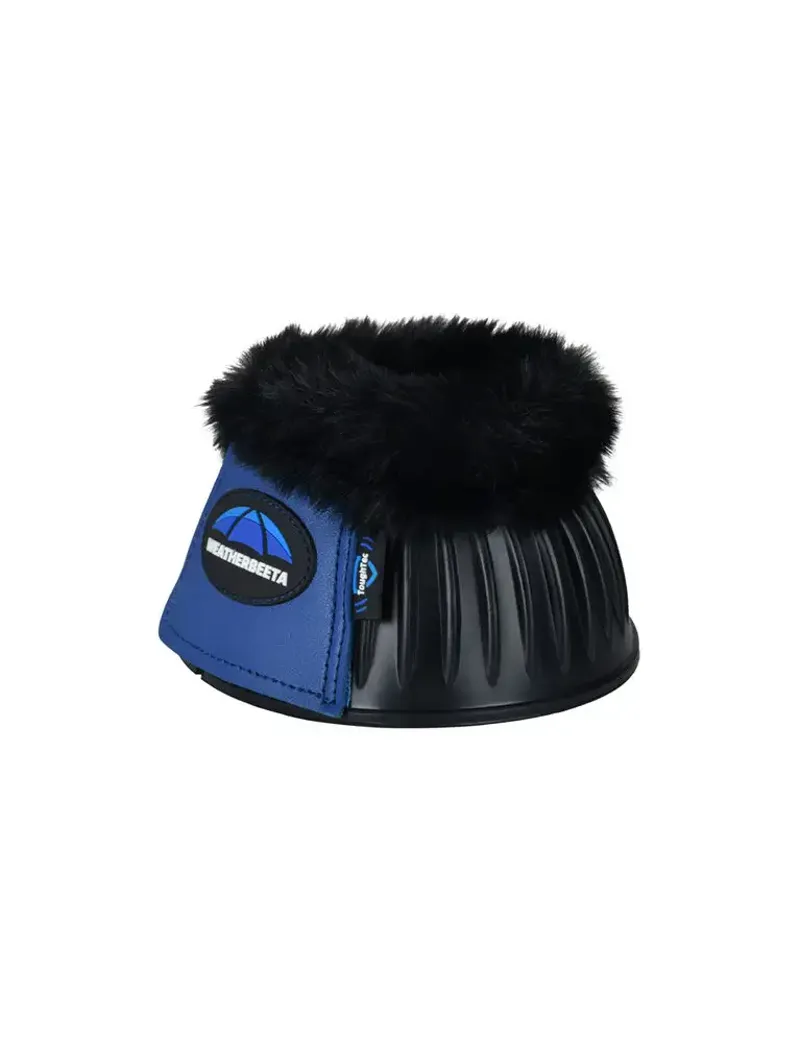 WeatherBeeta Tough-Tec Prime Fleece Trim Rubber Bell Boots - Black/Cobalt-1