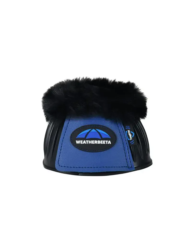 WeatherBeeta Tough-Tec Prime Fleece Trim Rubber Bell Boots - Black/Cobalt-2