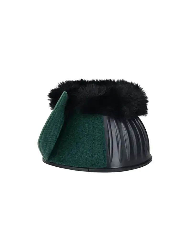 WeatherBeeta Tough-Tec Prime Fleece Trim Rubber Bell Boots - Black/Forest Green-3