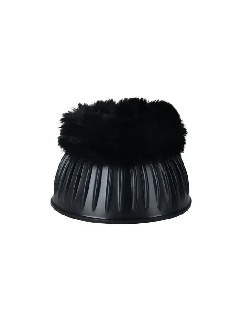 WeatherBeeta Tough-Tec Prime Fleece Trim Rubber Bell Boots - Black/Grey-4