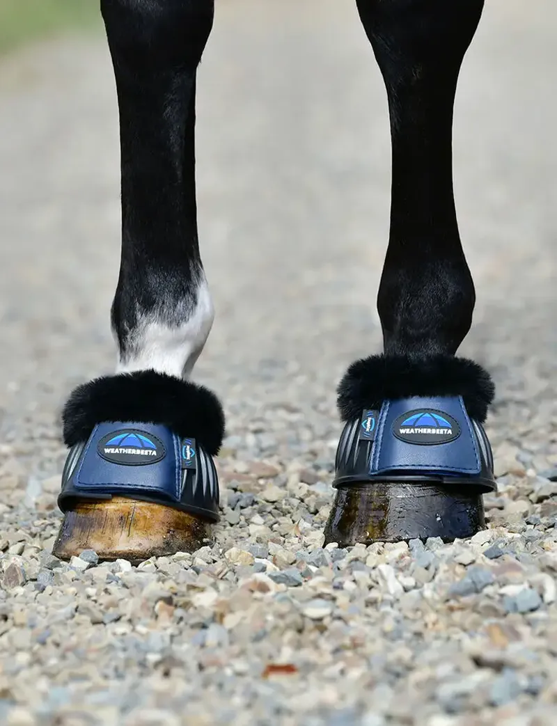 WeatherBeeta Tough-Tec Prime Fleece Trim Rubber Bell Boots - Black/Navy-4