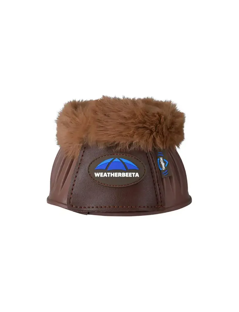 WeatherBeeta Tough-Tec Prime Fleece Trim Rubber Bell Boots - Brown/Brown-1