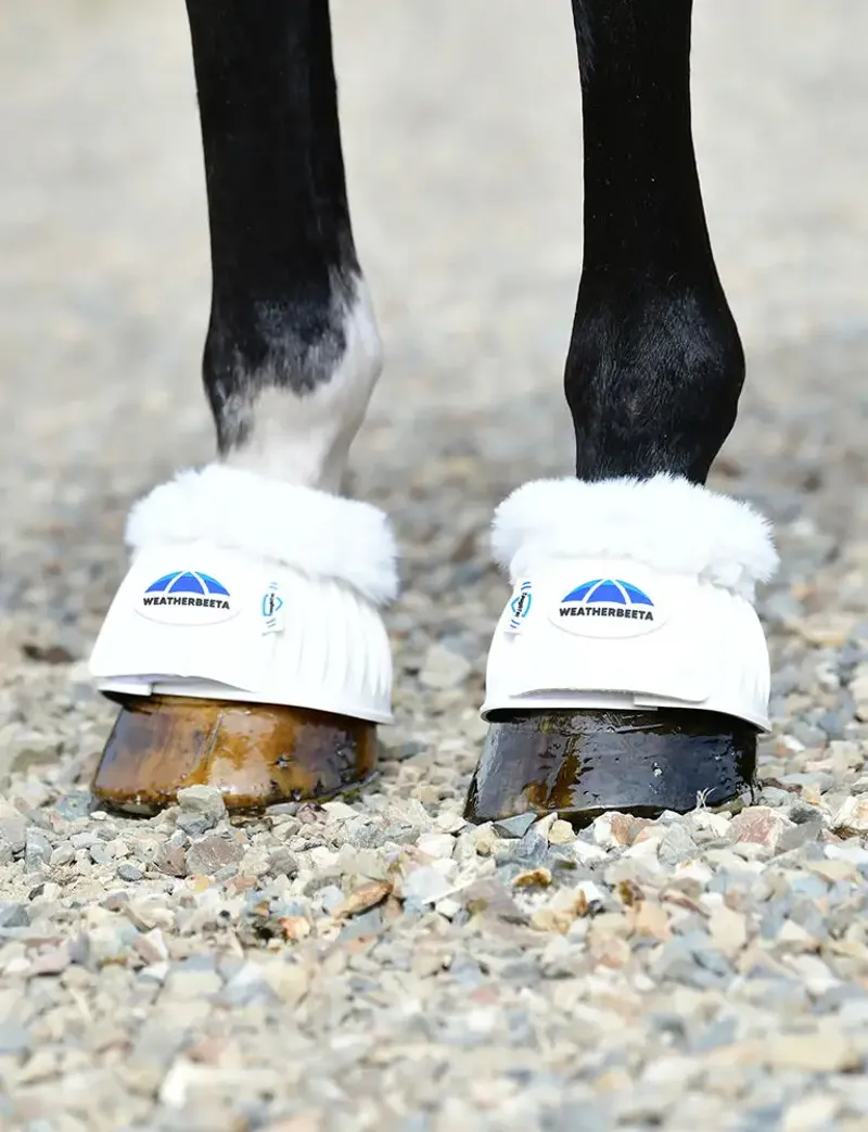 WeatherBeeta Tough-Tec Prime Fleece Trim Rubber Bell Boots - White/White-4