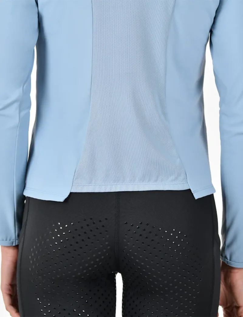 Dublin Brushed Fitted Ladies Base Layer Riding Top - Blue Fog-6