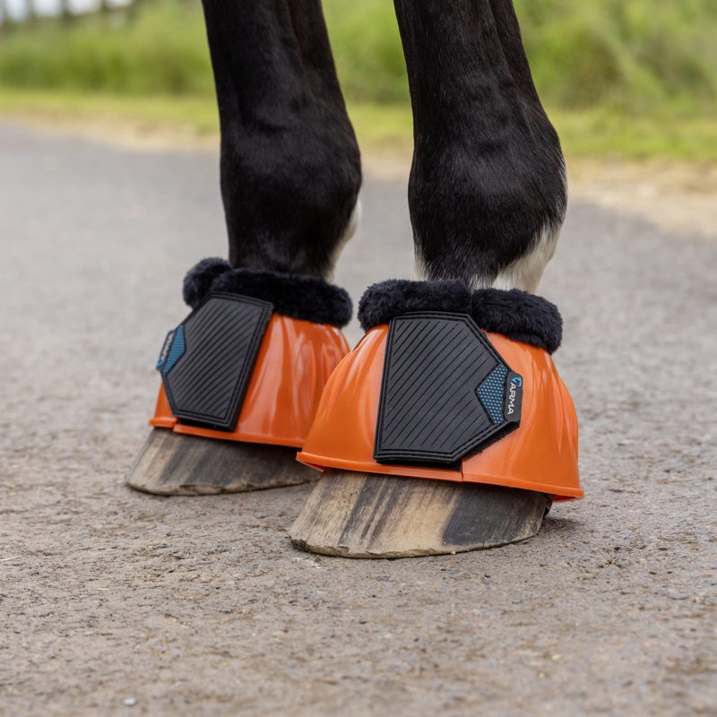 Shires ARMA Comfort Gloss Over Reach Boots - Orange-1