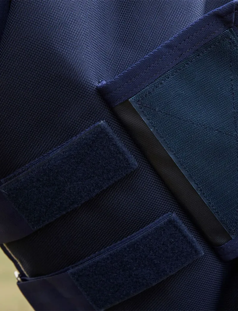 WeatherBeeta ComFiTec Ultra Detach-A-Neck 100g Turnout Rug - Navy-4