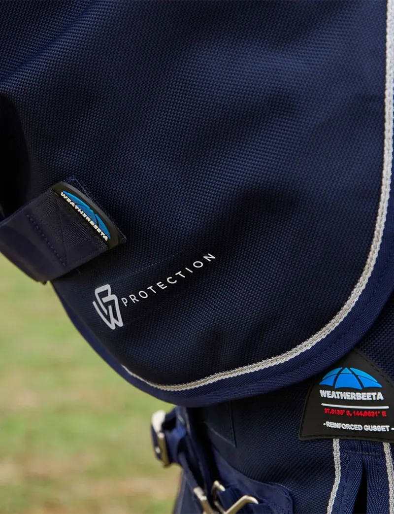 WeatherBeeta ComFiTec Ultra Detach-A-Neck 100g Turnout Rug - Navy-5