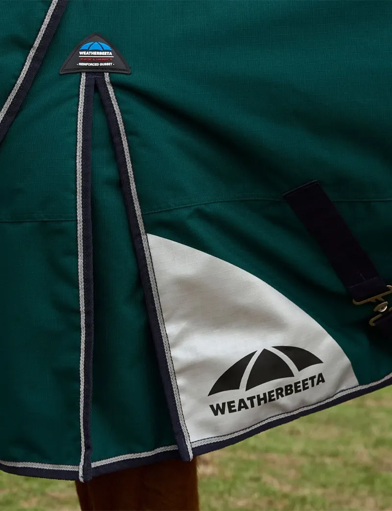 WeatherBeeta ComFiTec Plus Dynamic 360g Turnout Detach-A-Neck - Forest Green/Navy-8