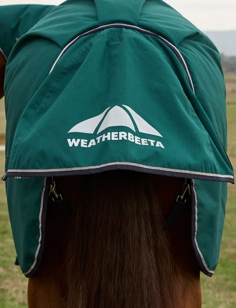 WeatherBeeta ComFiTec Plus Dynamic 360g Turnout Detach-A-Neck - Forest Green/Navy-2