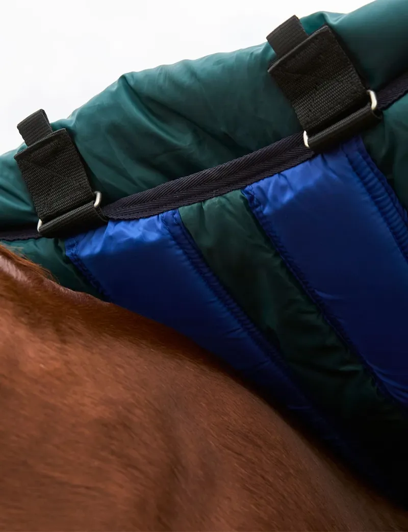 WeatherBeeta ComFiTec Plus Dynamic 360g Turnout Detach-A-Neck - Forest Green/Navy-1
