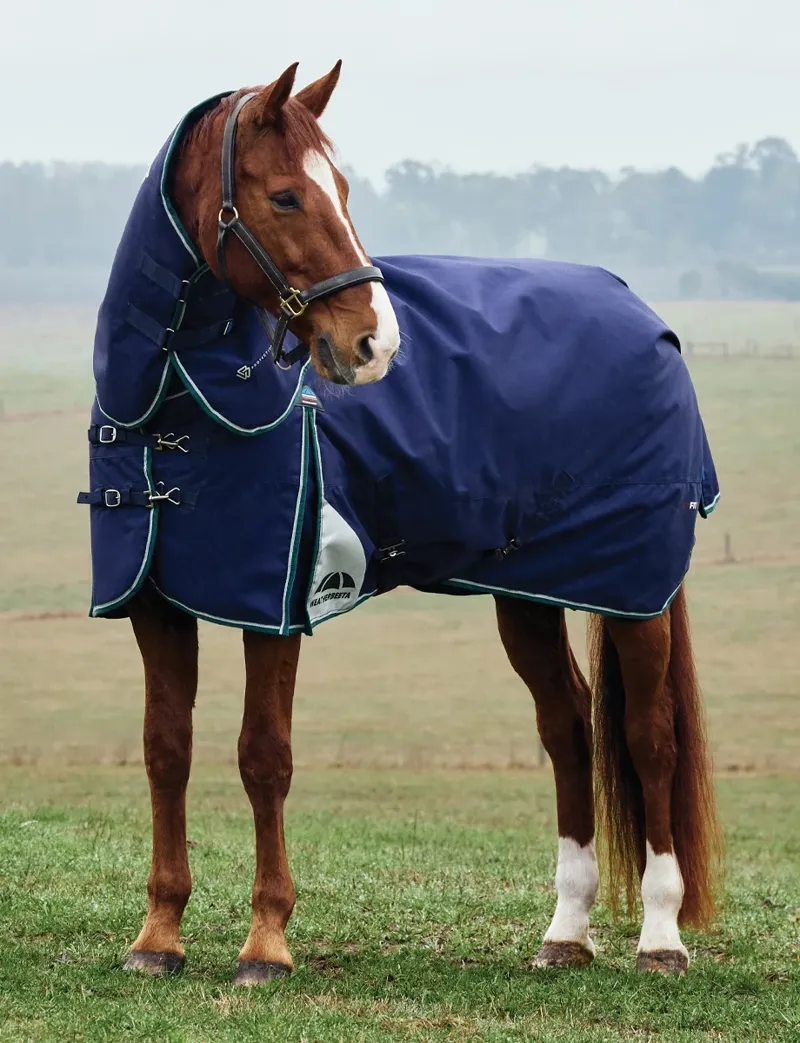 WeatherBeeta ComFiTec Plus Dynamic 360g Turnout Detach-A-Neck - Navy/Forest Green-6