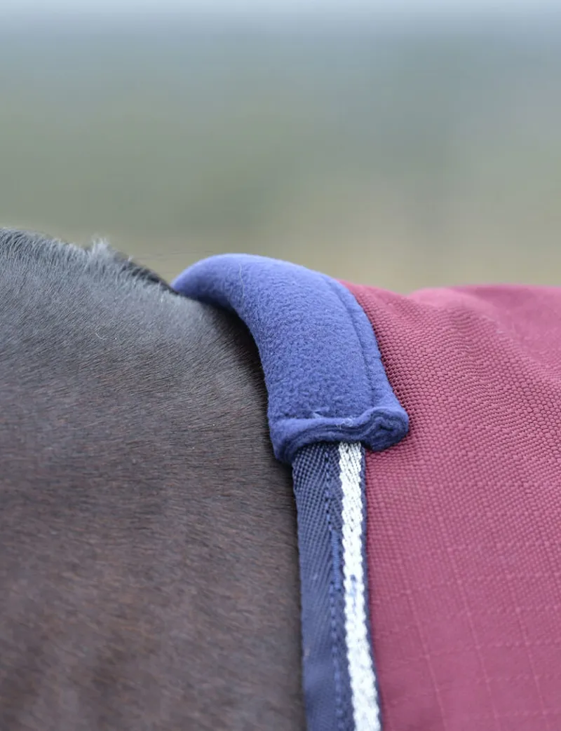 WeatherBeeta ComFiTec Essential 220g Turnout Rug - Burgundy/Navy-2