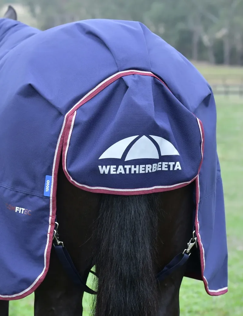 WeatherBeeta ComFiTec Essential 100g Turnout - Navy/Burgundy-4