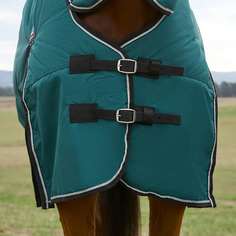 WeatherBeeta ComFiTec 360g Classic Turnout Combo Rug - Forest Green/Black-4