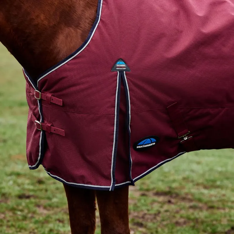 WeatherBeeta ComFiTec 0g Prelim Turnout Rug - Burgundy/Navy-1