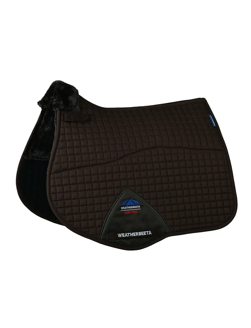 WeatherBeeta Prime Air-Tec Comfy Fleece All Purpose Saddle Pad - Brown/Brown
