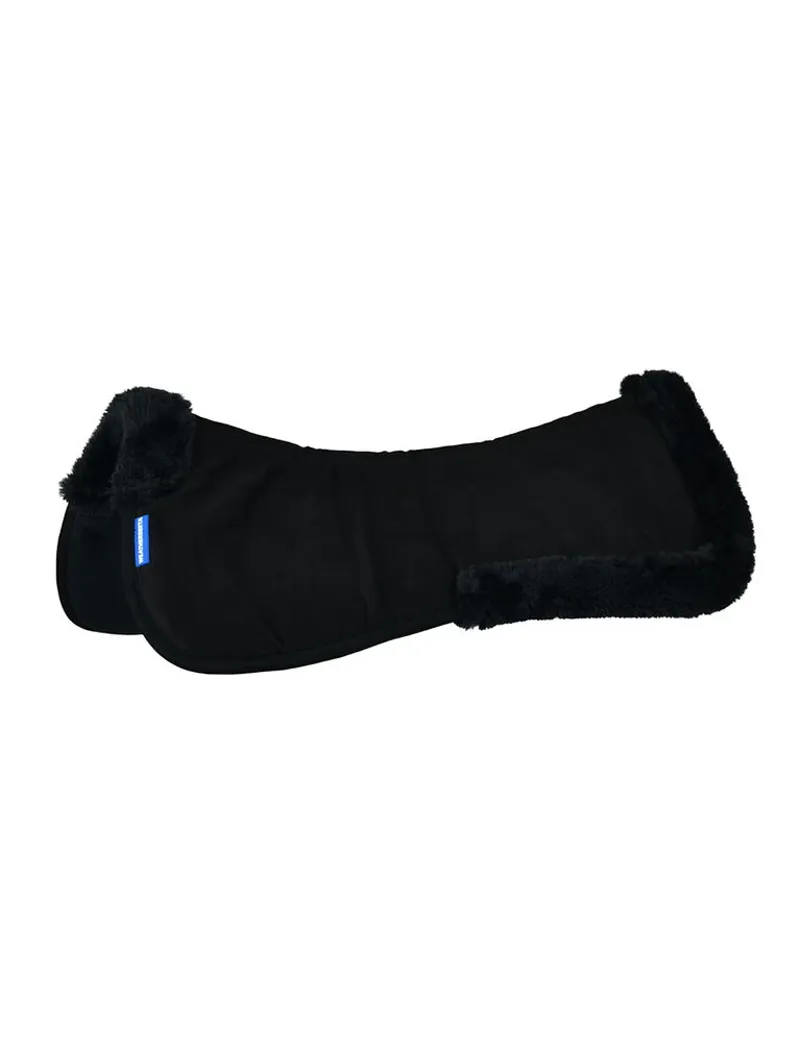WeatherBeeta Memory Foam Comfort Fleece Edged Half Pad - Black/Black