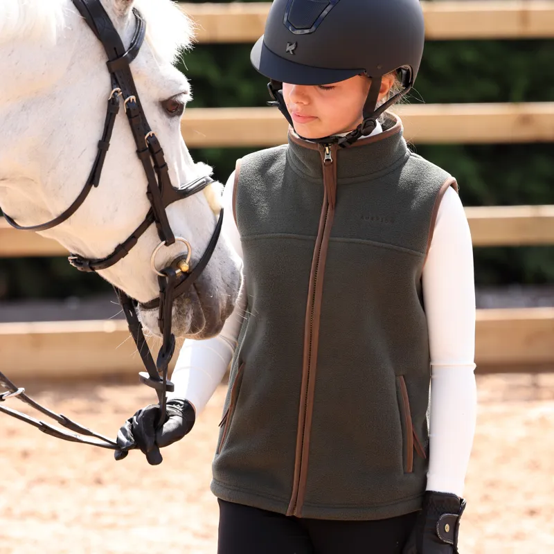 Shires Aubrion Children's Core Fleece Gilet - Green