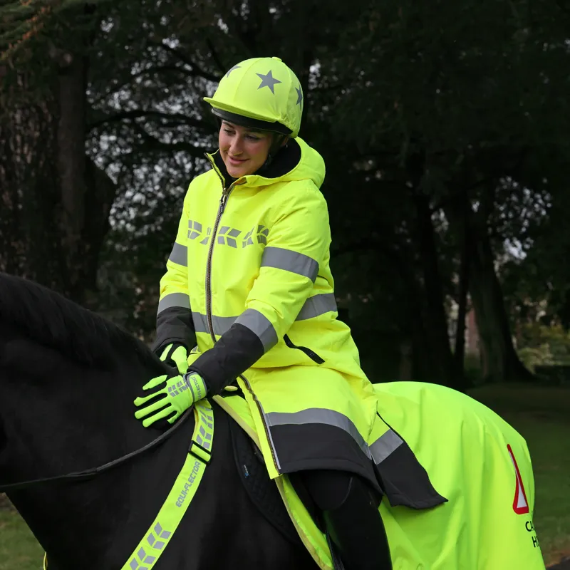 Shires Aubrion Equiflector Reflective All Weather Robe - Yellow-3