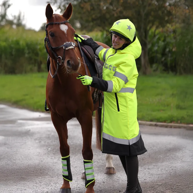 Shires Aubrion Equiflector Reflective All Weather Robe - Yellow-5