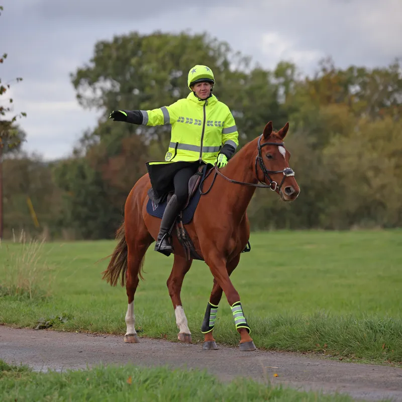 Shires Aubrion Equiflector Reflective All Weather Robe - Yellow-2