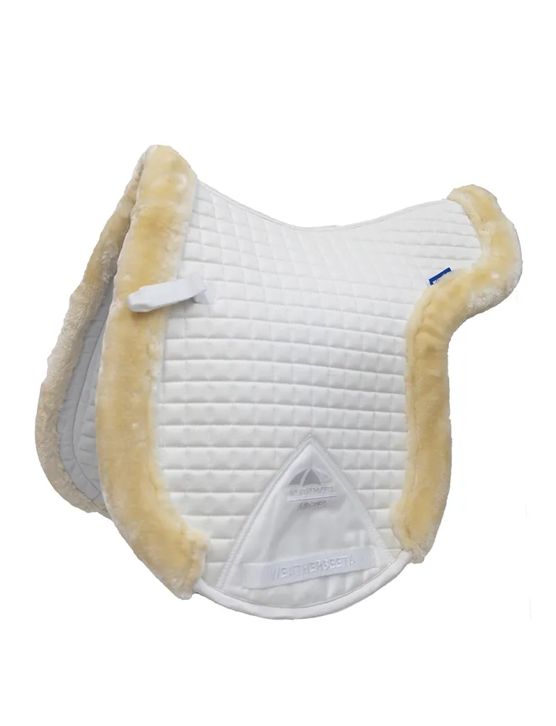 WeatherBeeta Prime Air-Tec Comfy Fleece Trimmed Numnah - White/Natural