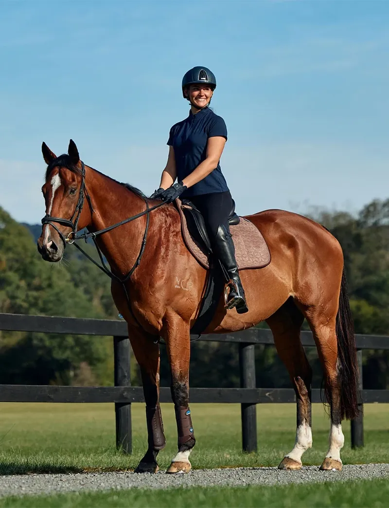 WeatherBeeta Suede Elite Air-Tec All Purpose Saddle Pad - Fawn-2