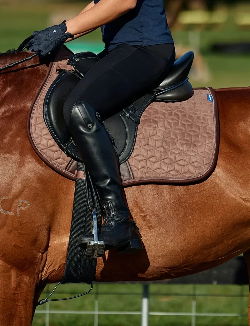 WeatherBeeta Suede Elite Air-Tec All Purpose Saddle Pad - Fawn-6