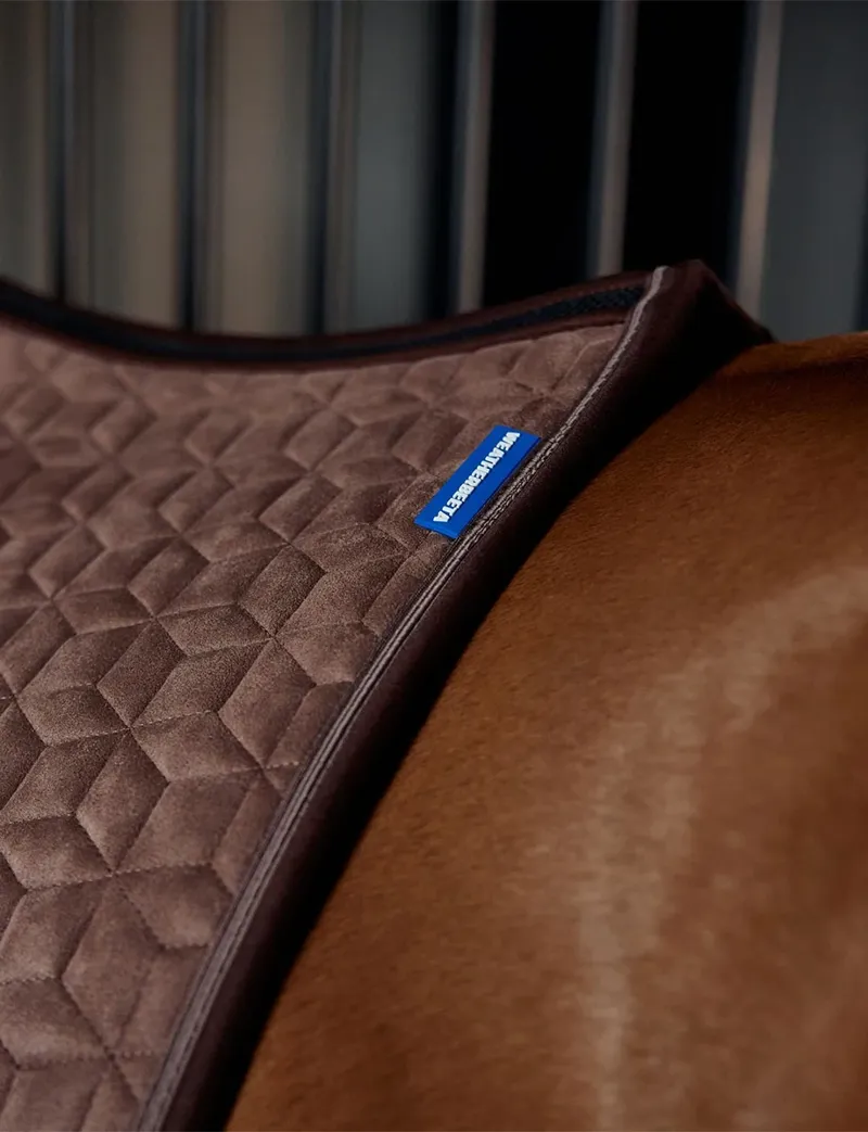 WeatherBeeta Suede Elite Air-Tec Dressage Saddle Pad - Fawn-4