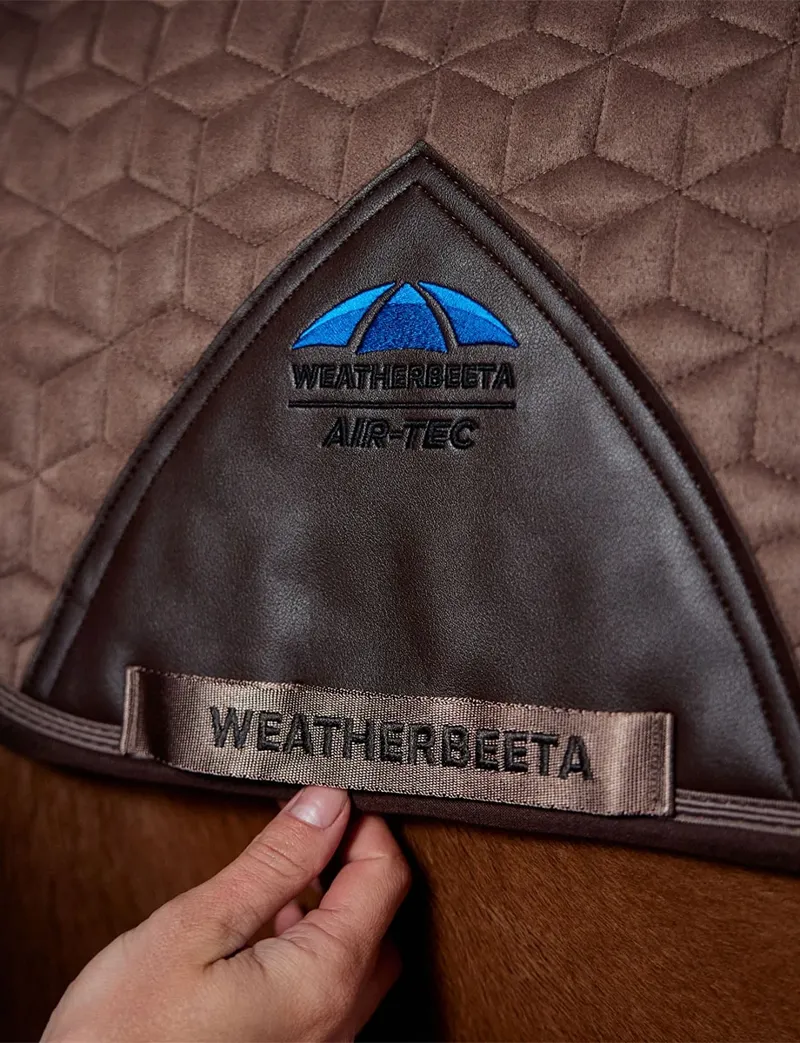 WeatherBeeta Suede Elite Air-Tec Dressage Saddle Pad - Fawn-7