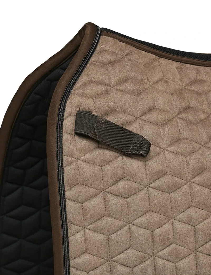 WeatherBeeta Suede Elite Air-Tec Dressage Saddle Pad - Fawn-6