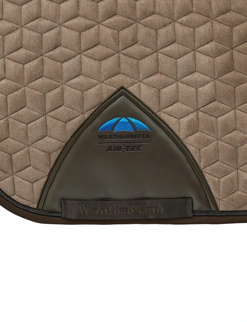 WeatherBeeta Suede Elite Air-Tec Dressage Saddle Pad - Fawn-10