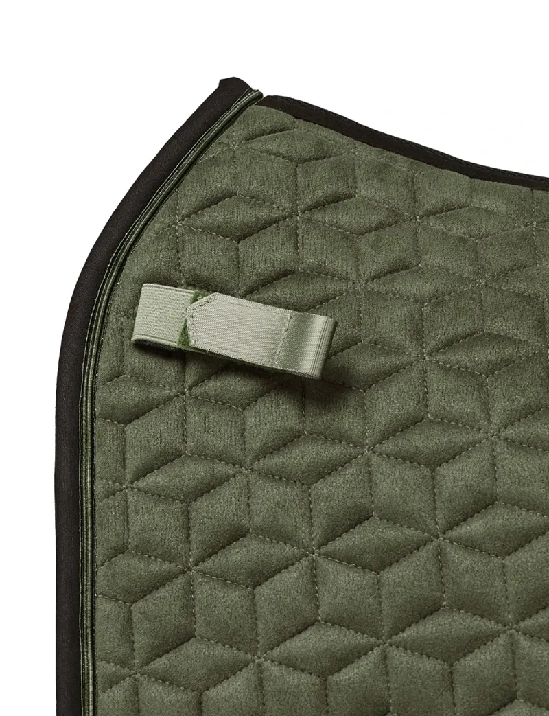 WeatherBeeta Suede Elite Air-Tec Dressage Saddle Pad - Olive-5
