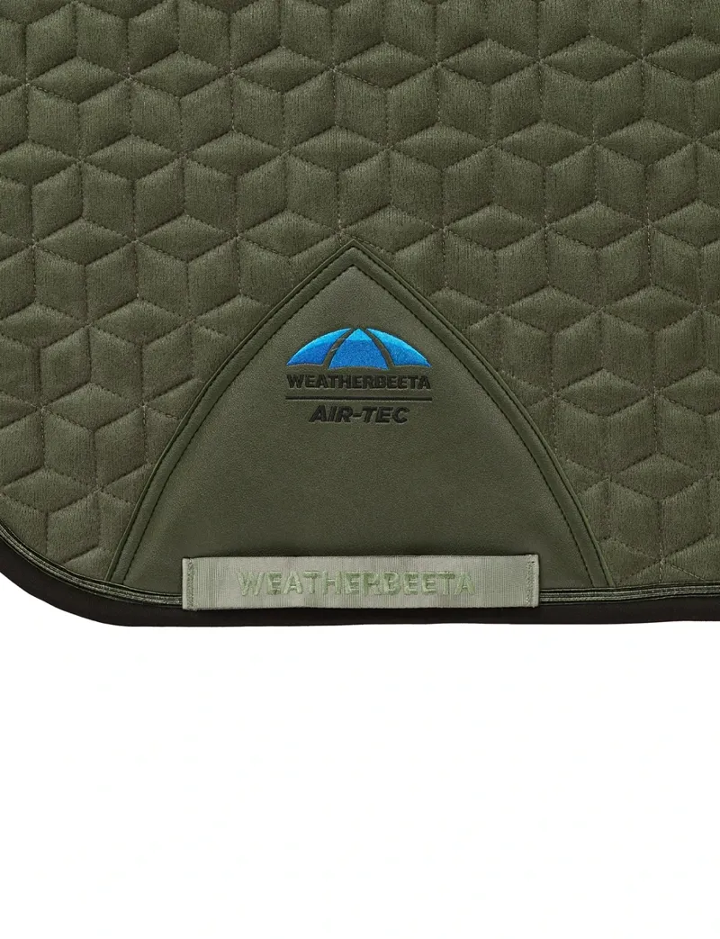 WeatherBeeta Suede Elite Air-Tec Dressage Saddle Pad - Olive-3