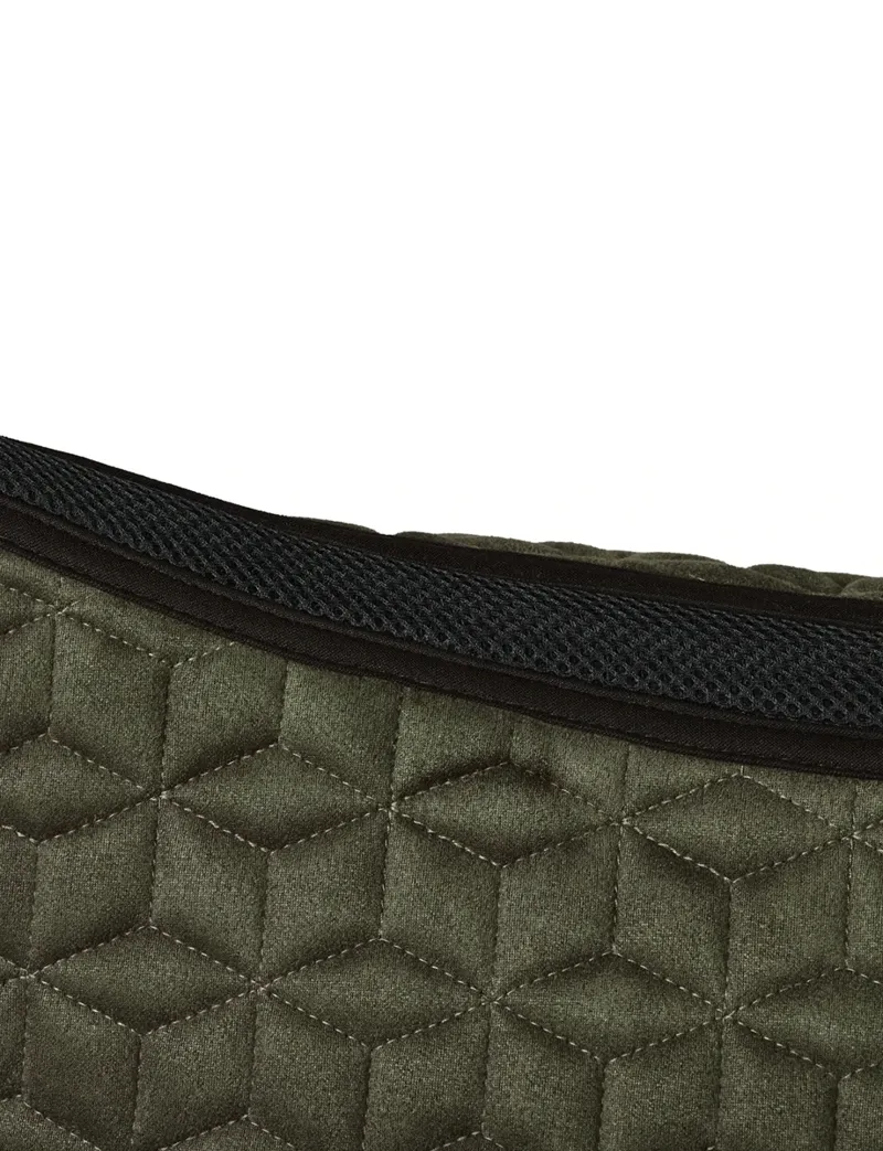 WeatherBeeta Suede Elite Air-Tec Dressage Saddle Pad - Olive-4