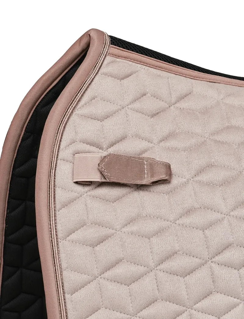 WeatherBeeta Suede Elite Air-Tec Dressage Saddle Pad - Rose Quartz-5
