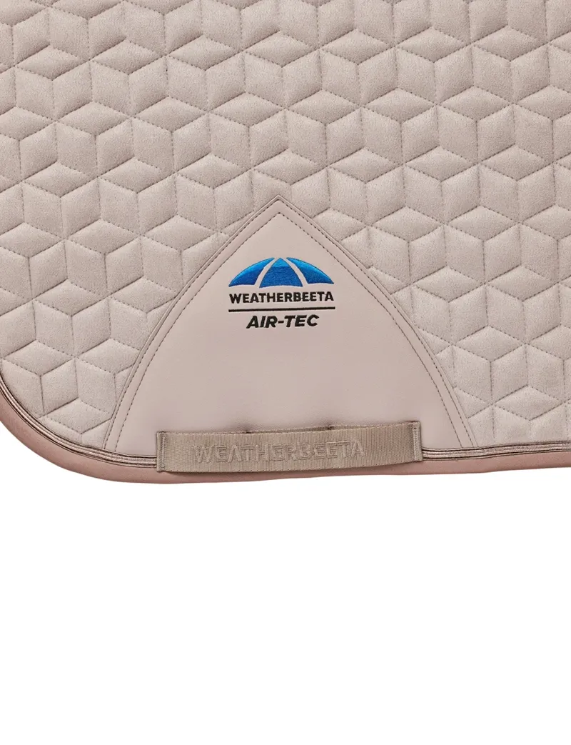 WeatherBeeta Suede Elite Air-Tec Dressage Saddle Pad - Rose Quartz-3