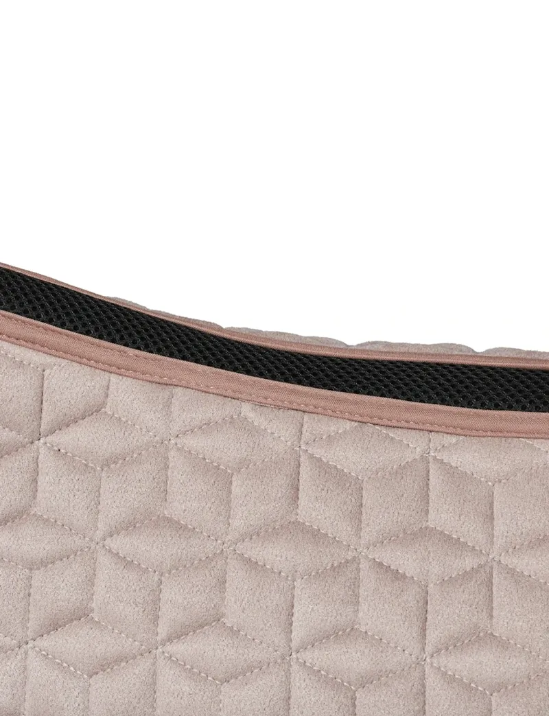 WeatherBeeta Suede Elite Air-Tec Dressage Saddle Pad - Rose Quartz-4