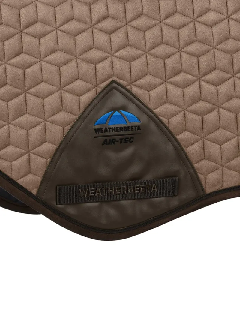 WeatherBeeta Suede Elite Air-Tec Jump Shaped Saddle Pad - Fawn-10
