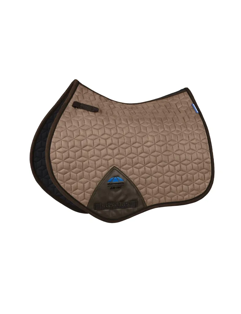 WeatherBeeta Suede Elite Air-Tec Jump Shaped Saddle Pad - Fawn