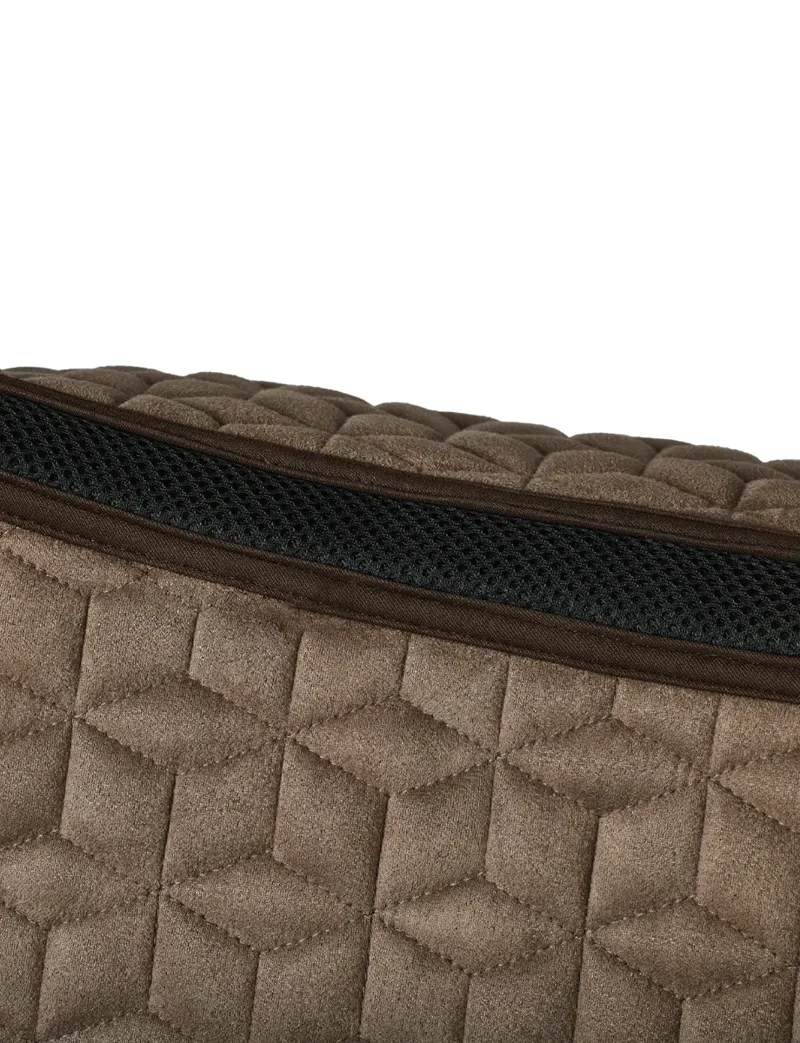 WeatherBeeta Suede Elite Air-Tec Jump Shaped Saddle Pad - Fawn-8