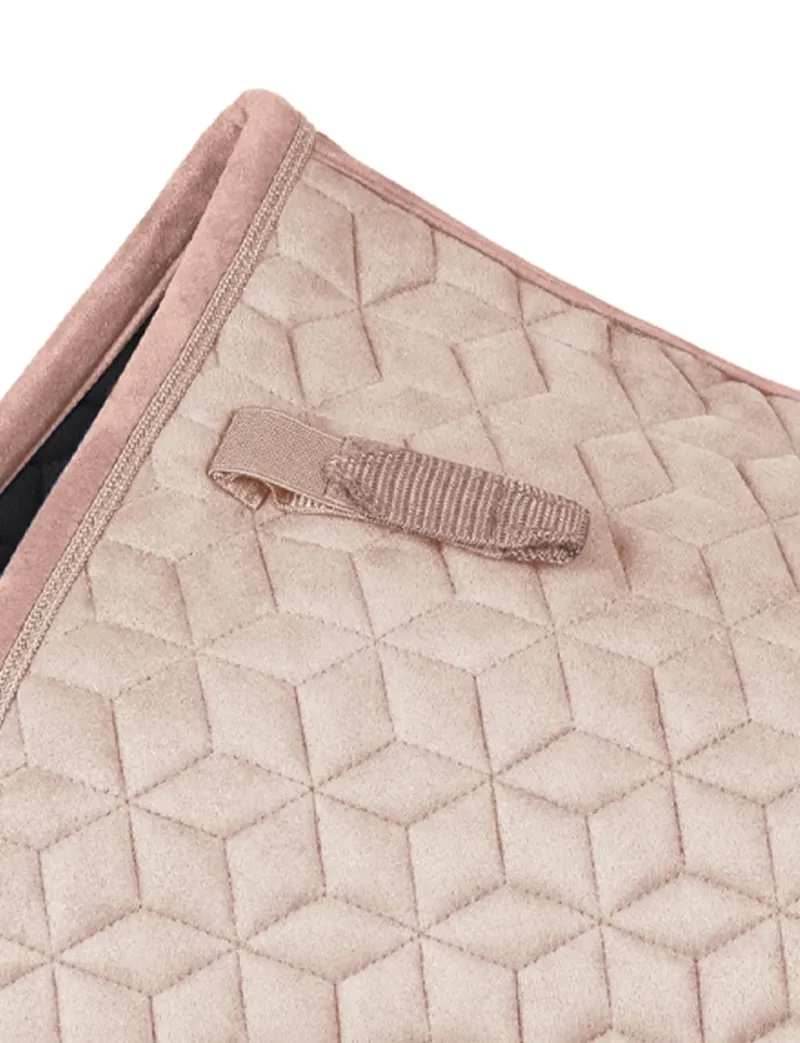 WeatherBeeta Suede Elite Air-Tec Jump Shaped Saddle Pad - Rose Quartz-6