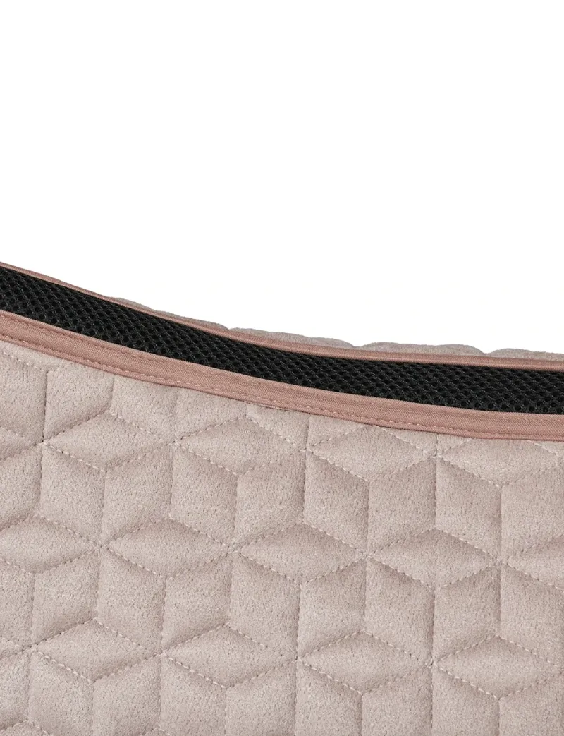 WeatherBeeta Suede Elite Air-Tec Jump Shaped Saddle Pad - Rose Quartz-4