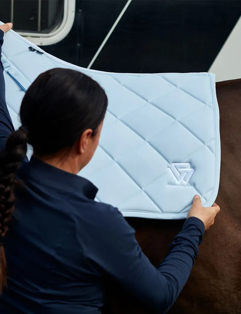 WeatherBeeta Soft Shell Pro 3D Air-Tec All Purpose Saddle Pad - Mist Blue-5