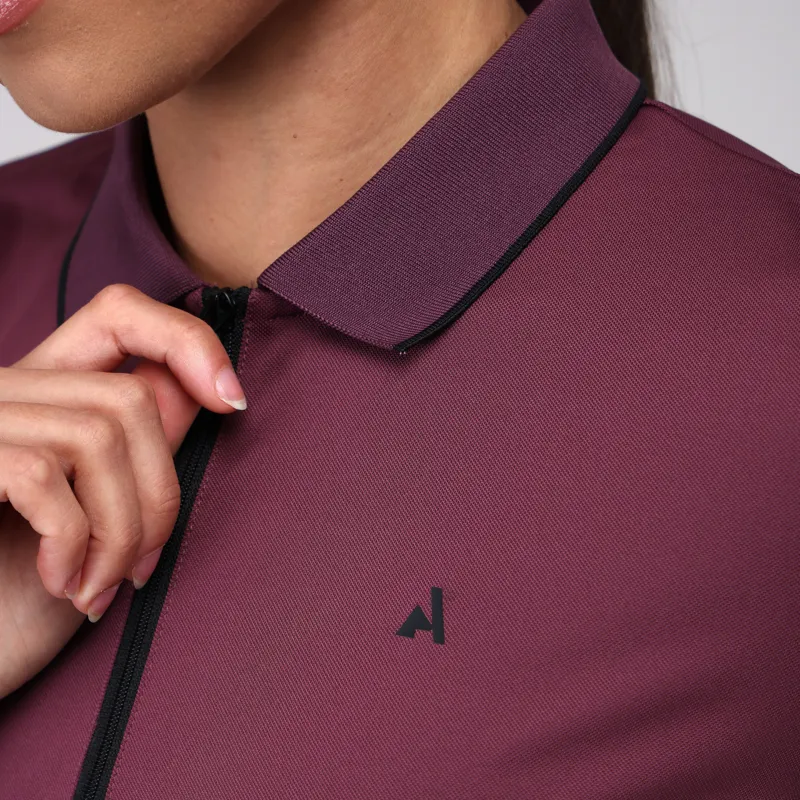 Shires Aubrion React Ladies Tech Polo - Mauve-5