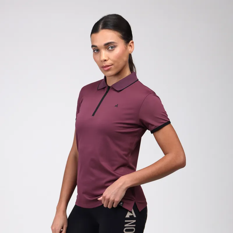 Shires Aubrion React Ladies Tech Polo - Mauve-2