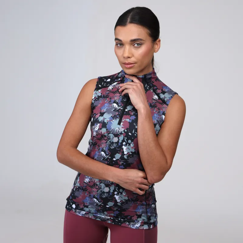 Shires Aubrion React Ladies Sleeveless Base Layer - Abstract-1