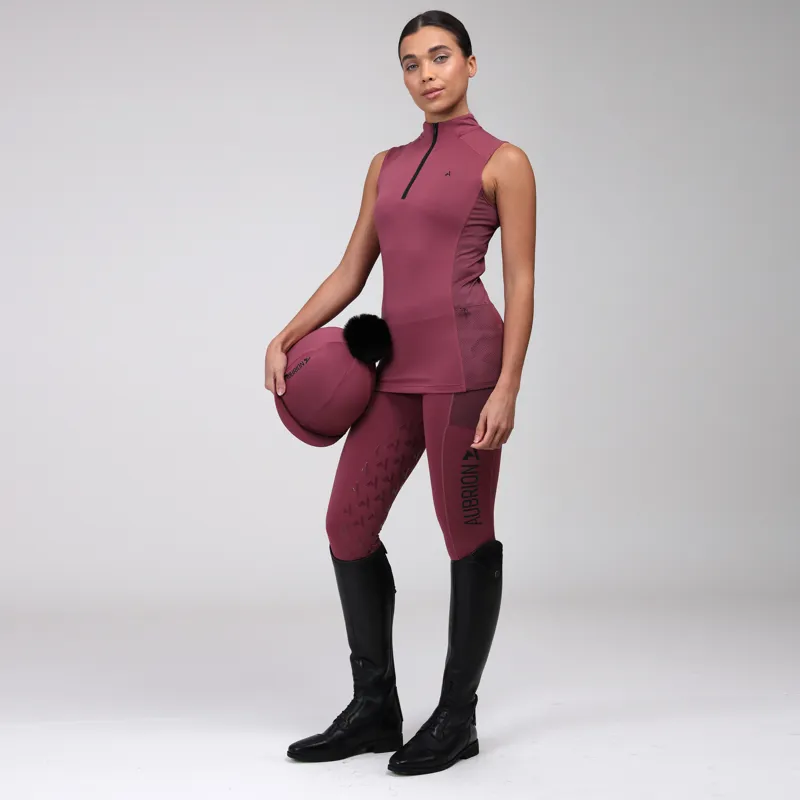 Shires Aubrion React Ladies Sleeveless Base Layer - Mauve-5