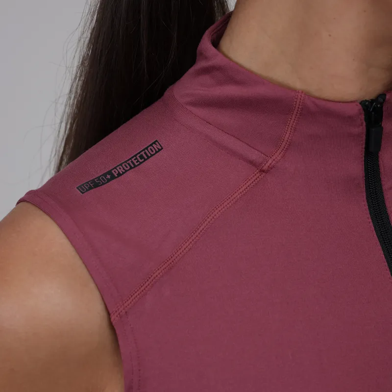 Shires Aubrion React Ladies Sleeveless Base Layer - Mauve-2