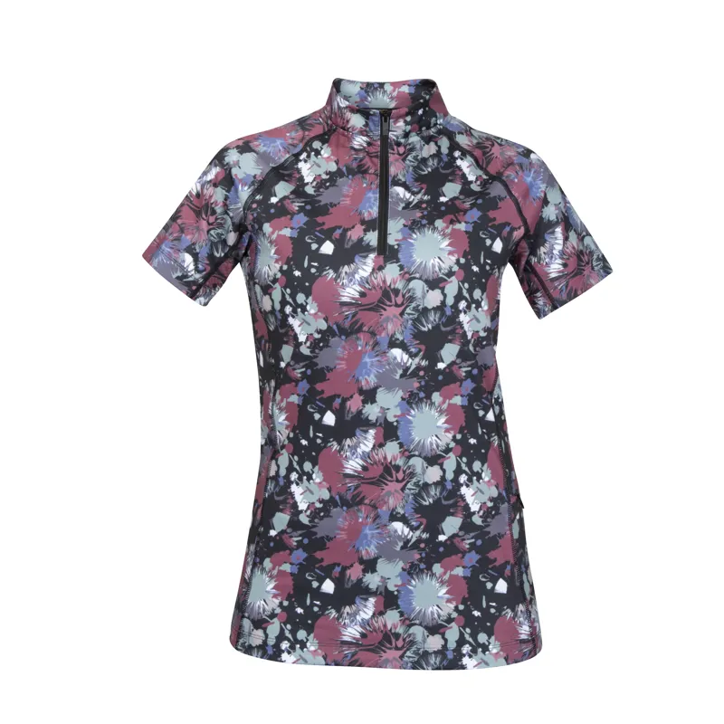 Shires Aubrion React Ladies Short Sleeve Base Layer - Abstract